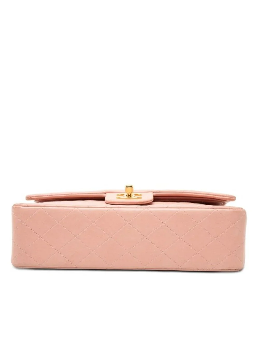 Chanel CC Logo Quilted Chain Shoulder Bag Pink Lambskin